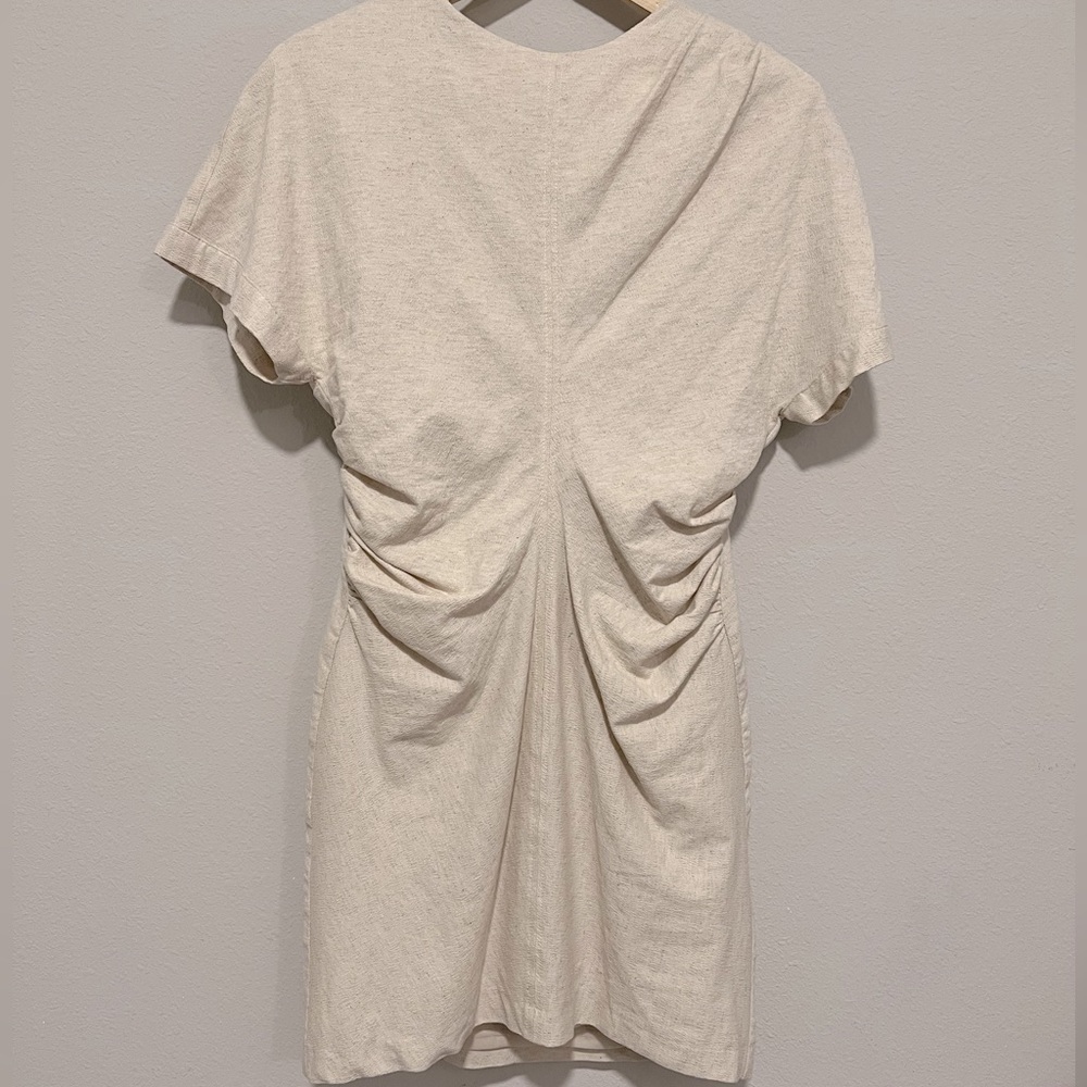 Zara Open Back Cream Dress